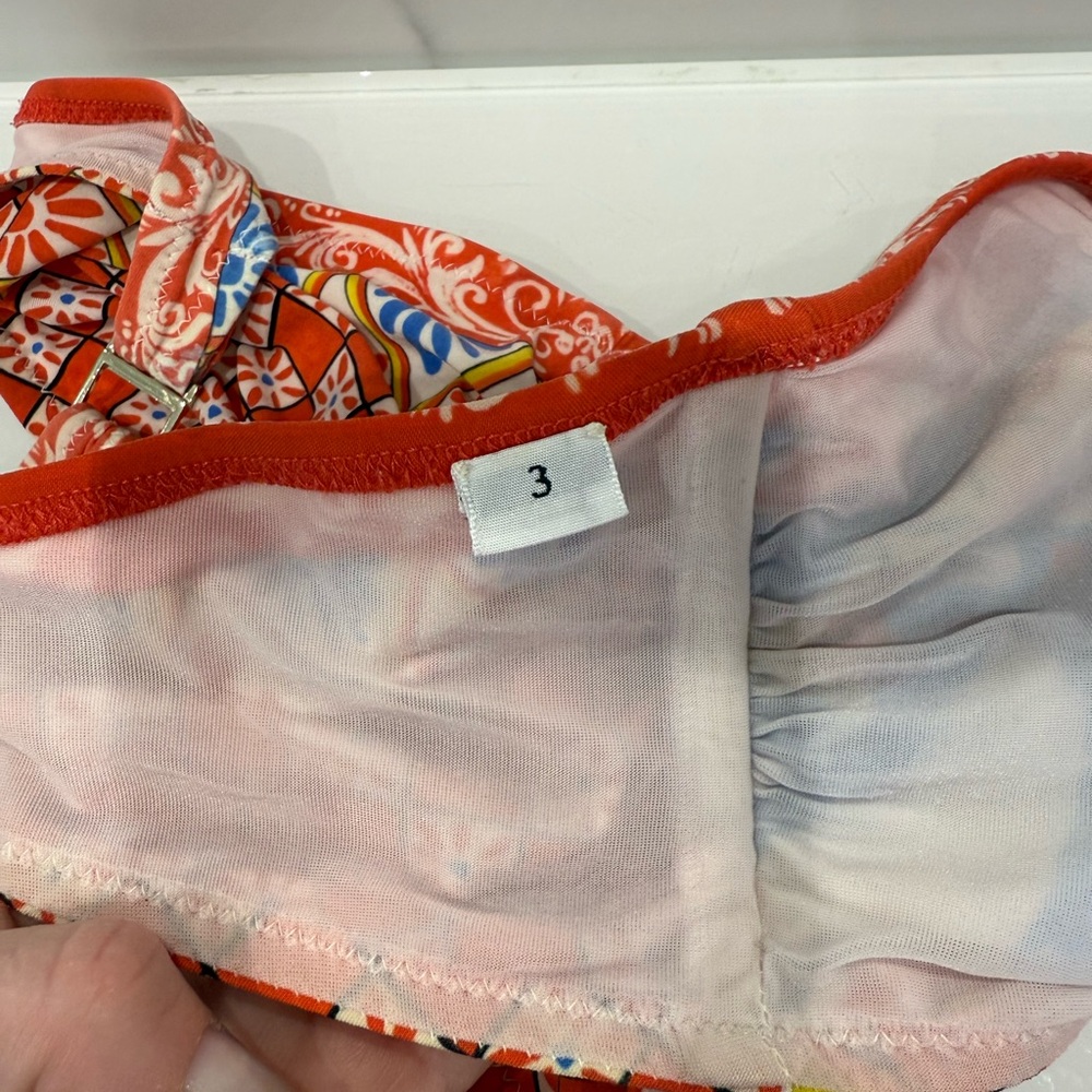 Dolce & Gabbana Red and Blue Patterned Bikini size 3 - Picture 6 of 10